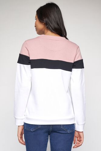 6 - White/Pink Solid Sweater Top, image 6