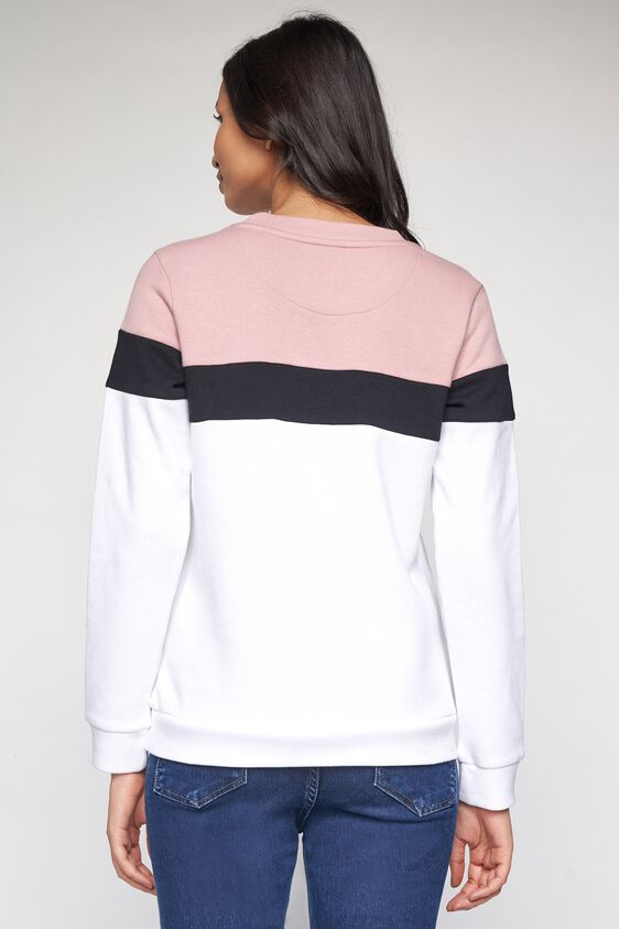 6 - White/Pink Solid Sweater Top, image 6