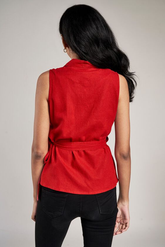 4 - Rust Solid Fit & Flare Top, image 4