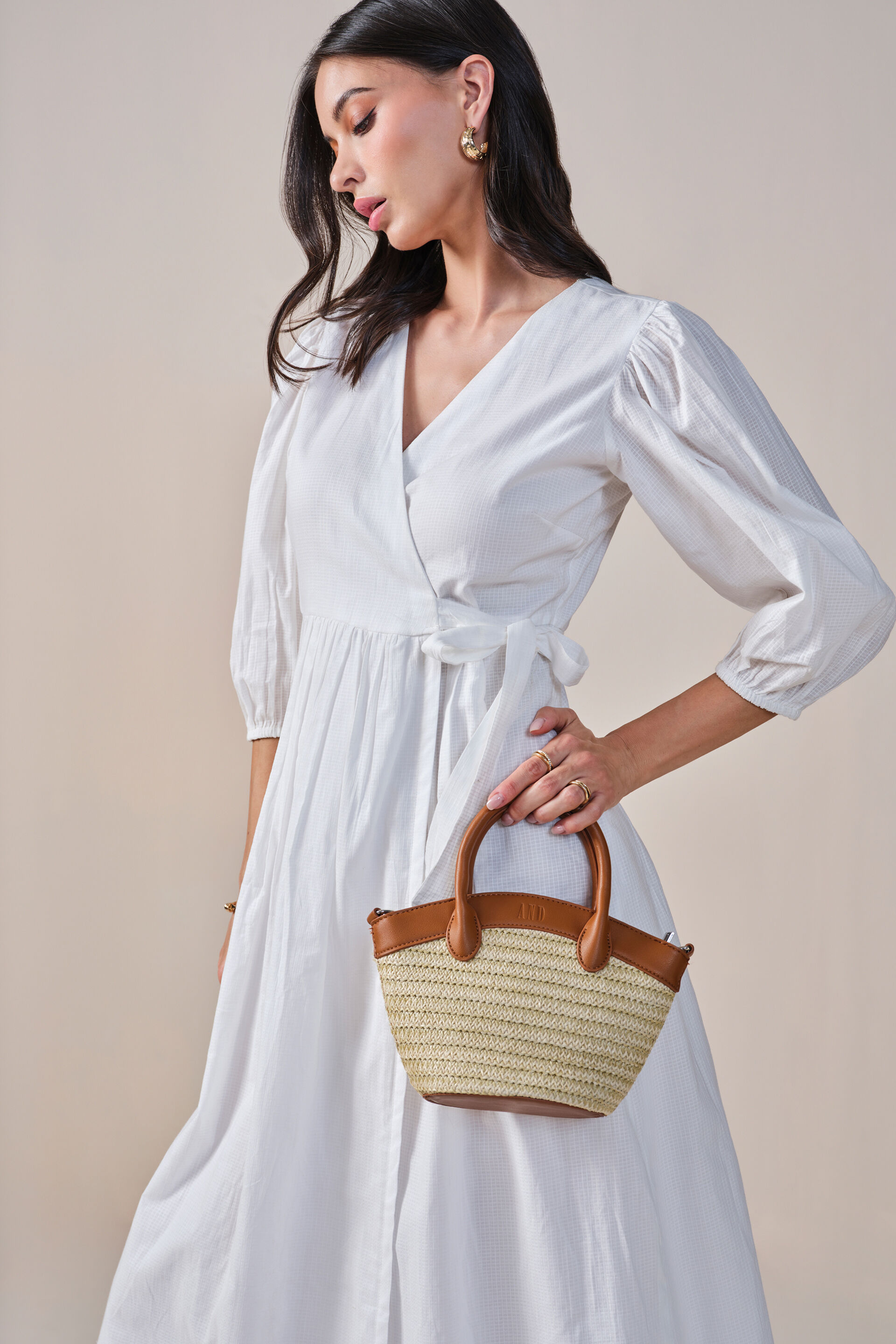 City Muse Cotton Dress, White, image 7