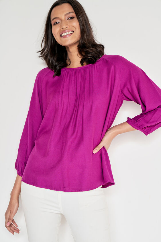 Straight Regular Top, Wine, image 4