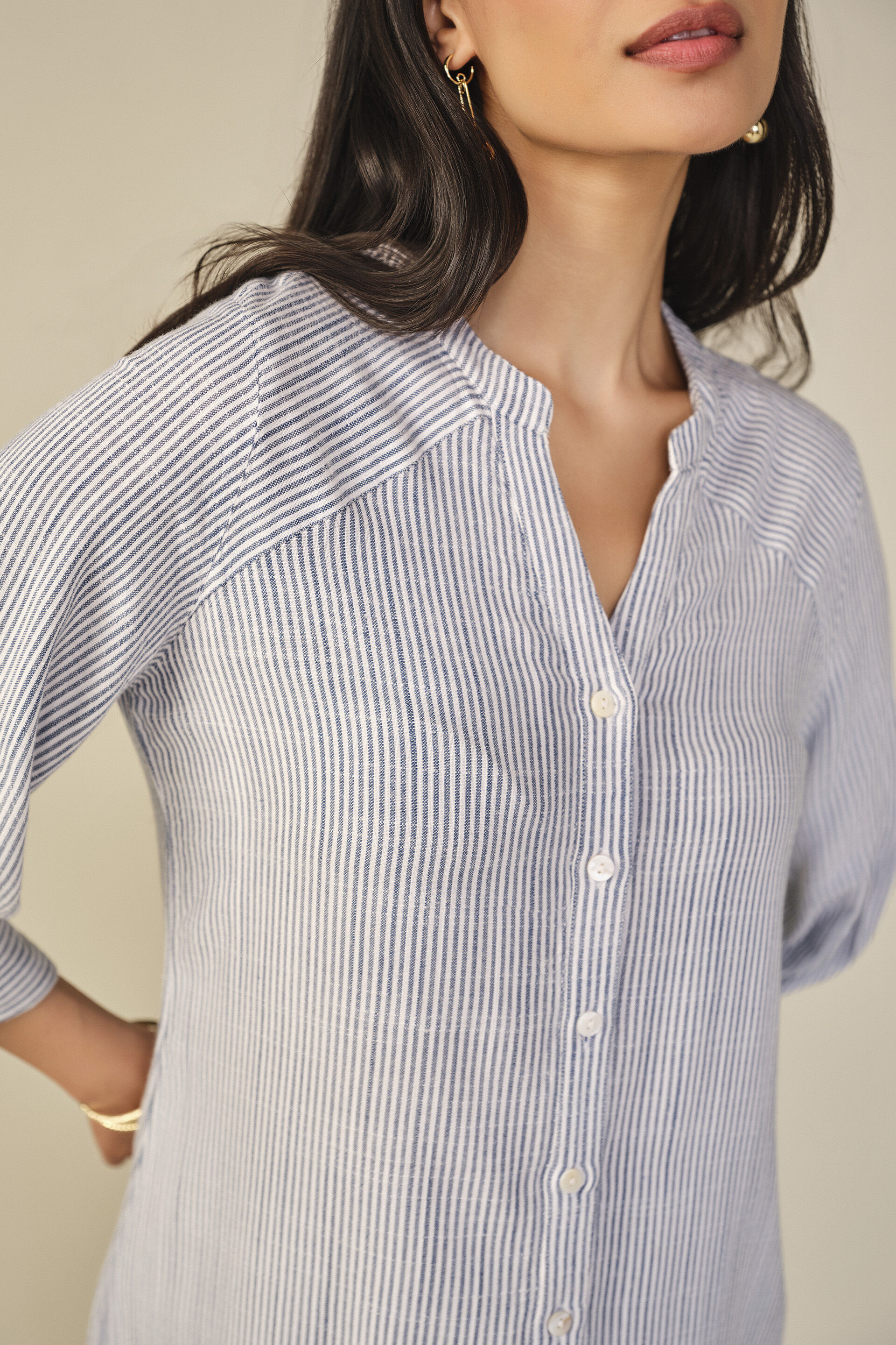 Blue Striped Shirt, Blue, image 2