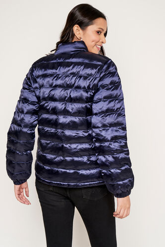 Self Design Straight Jacket, Navy Blue, image 3