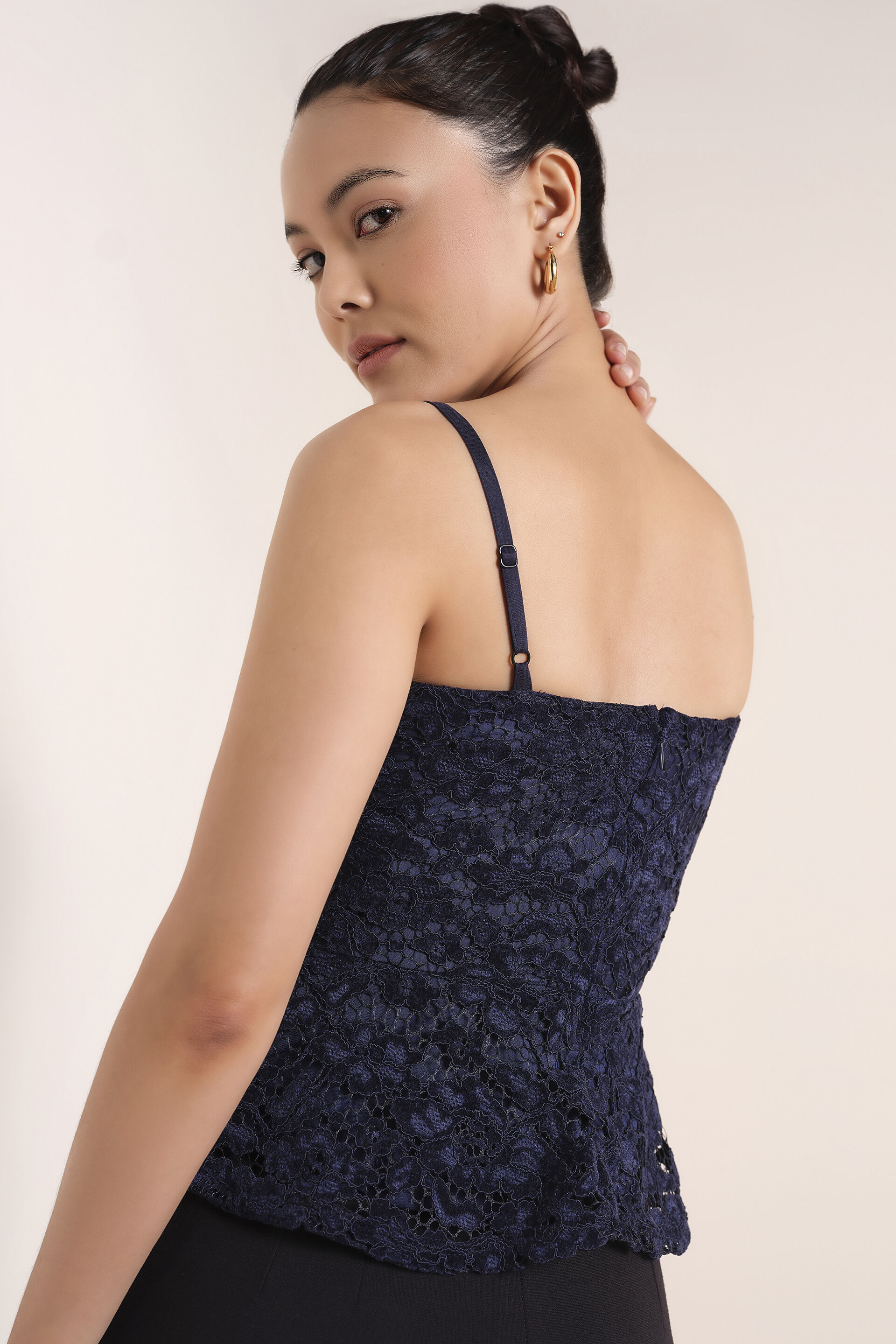 Navy Lisanne Lace Top, Navy, image 7