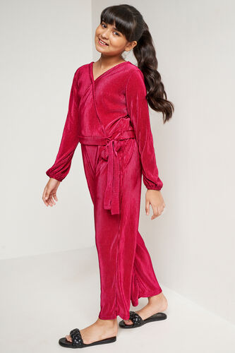 Wine Solid Straight Suit, Wine, image 3