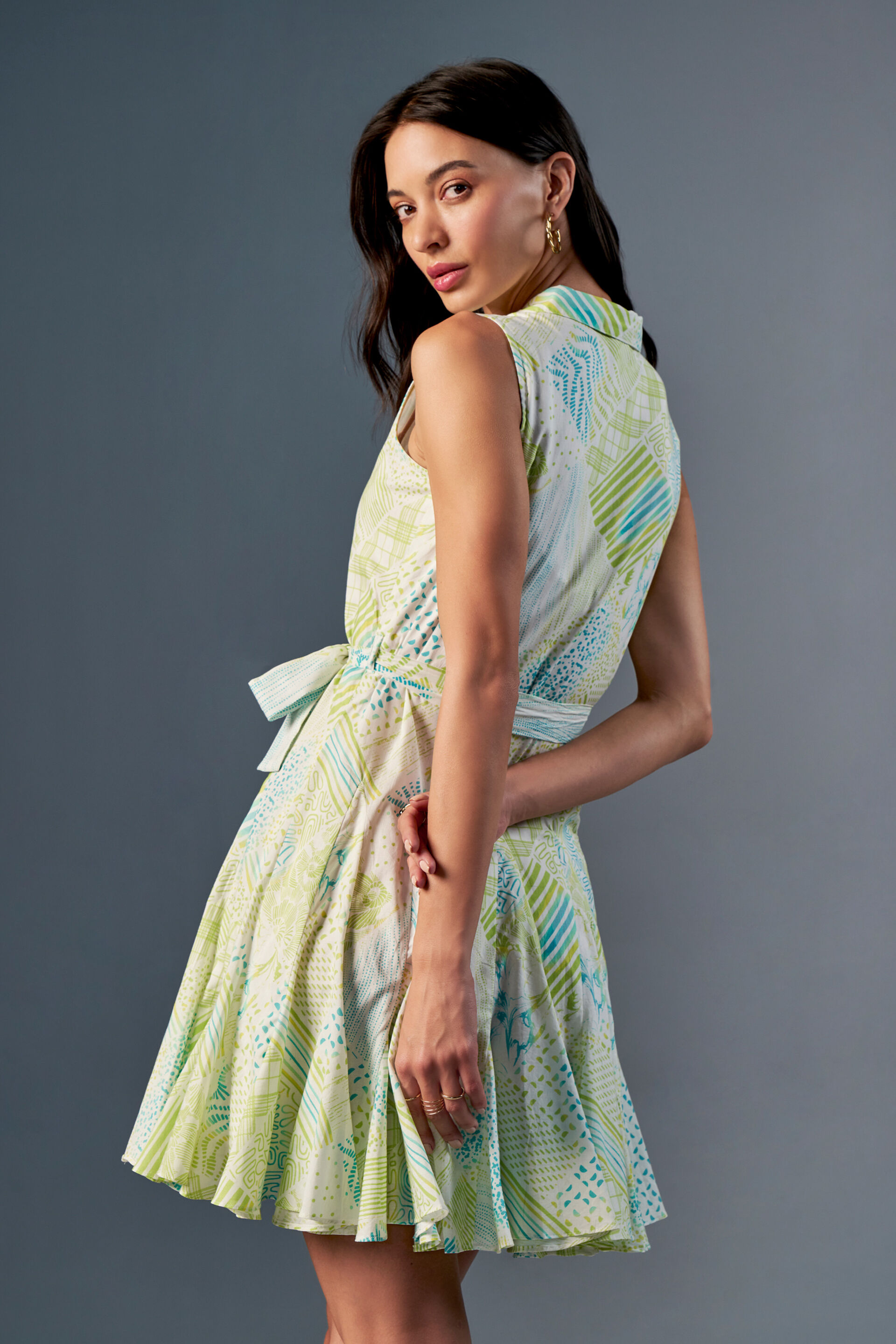 Tropical Hues Dress, Green, image 5