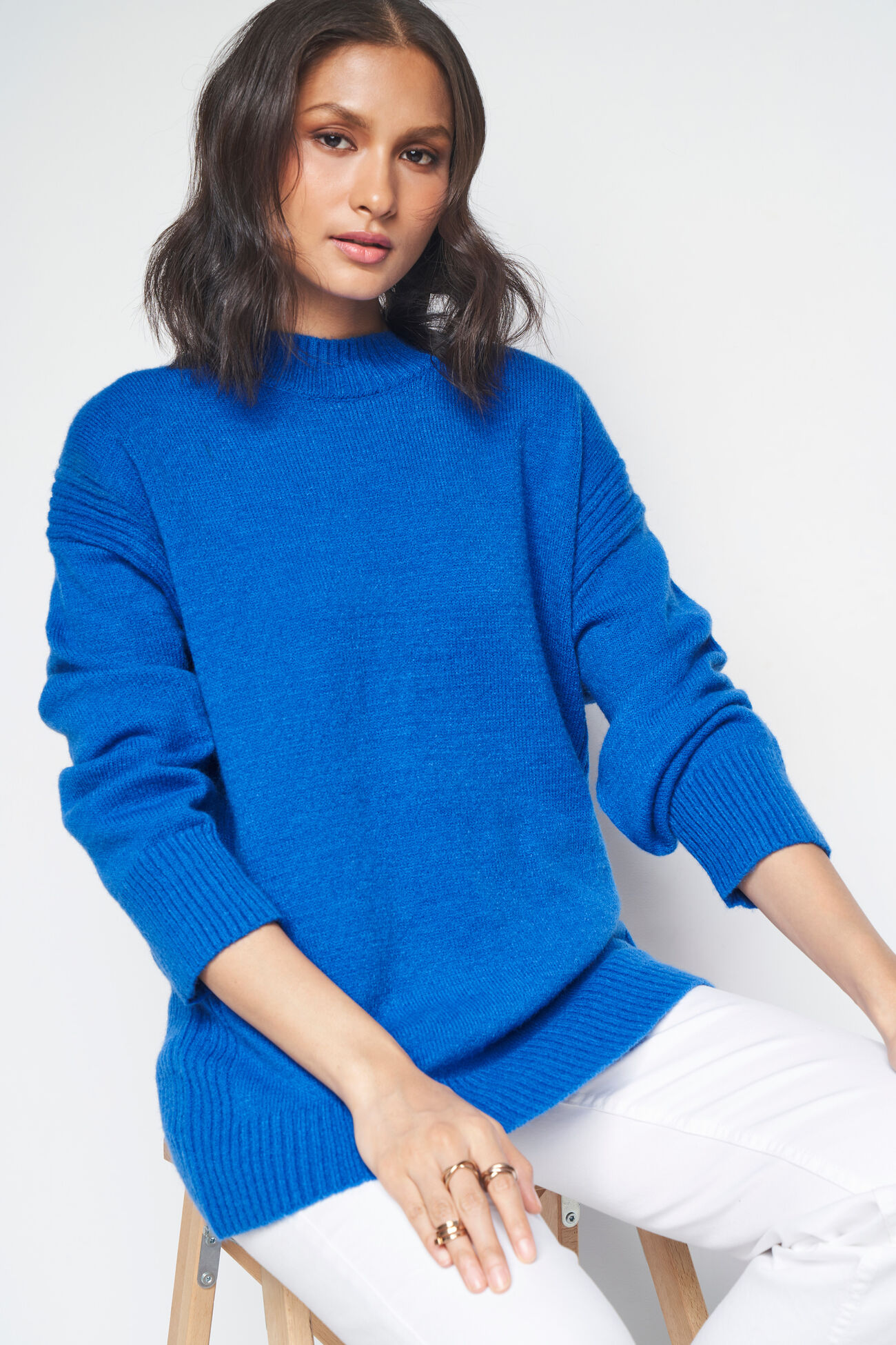 Aspen Over-Sized Sweater, Blue, image 3