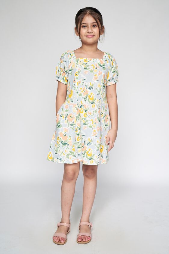 2 - Ecru Floral Fit and Flare Dress, image 2