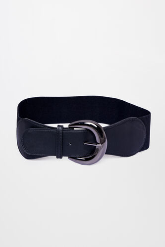 Black Polyurethane Belt, Black, image 1