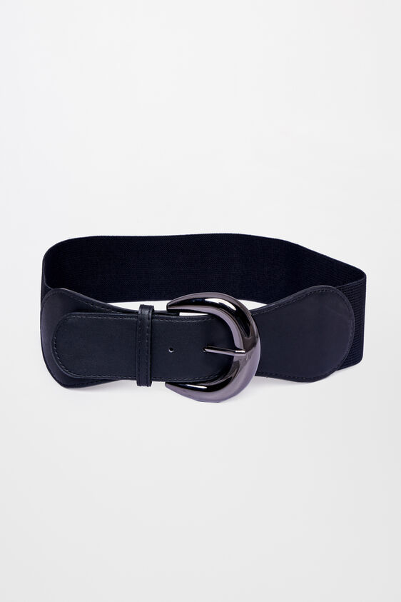 Black Polyurethane Belt, Black, image 1