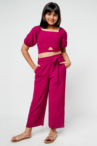 Dark Wine Solid Straight Set-2, Wine, image 1