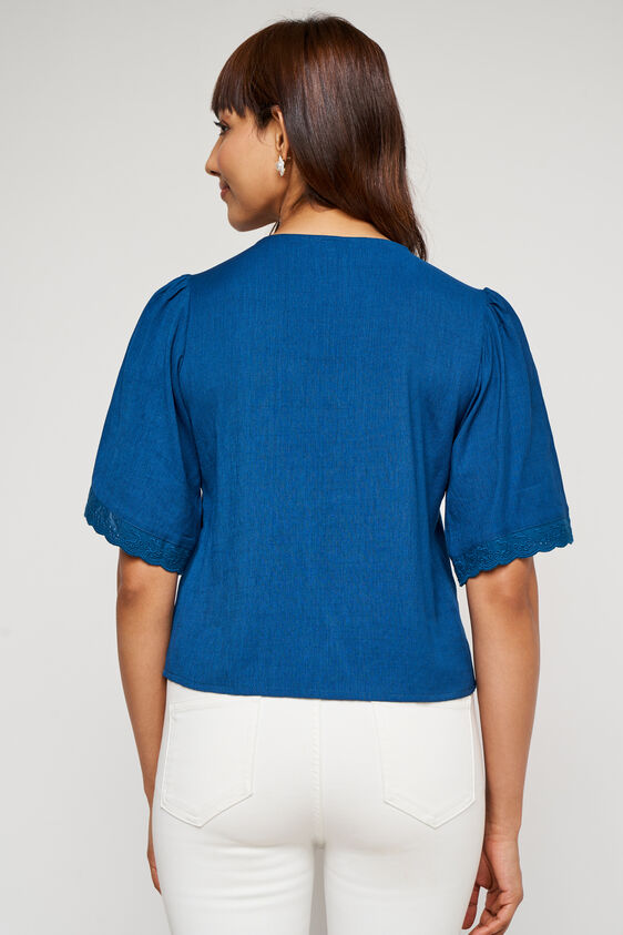 Teal Solid Curved Top, Teal, image 4