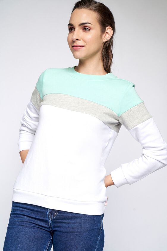 3 - Mint Striped Sweater Top, image 3