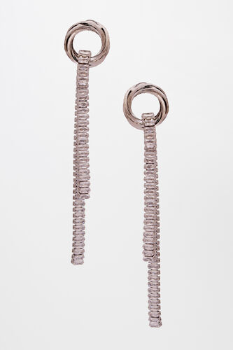 Silver Brass Earring, , image 1