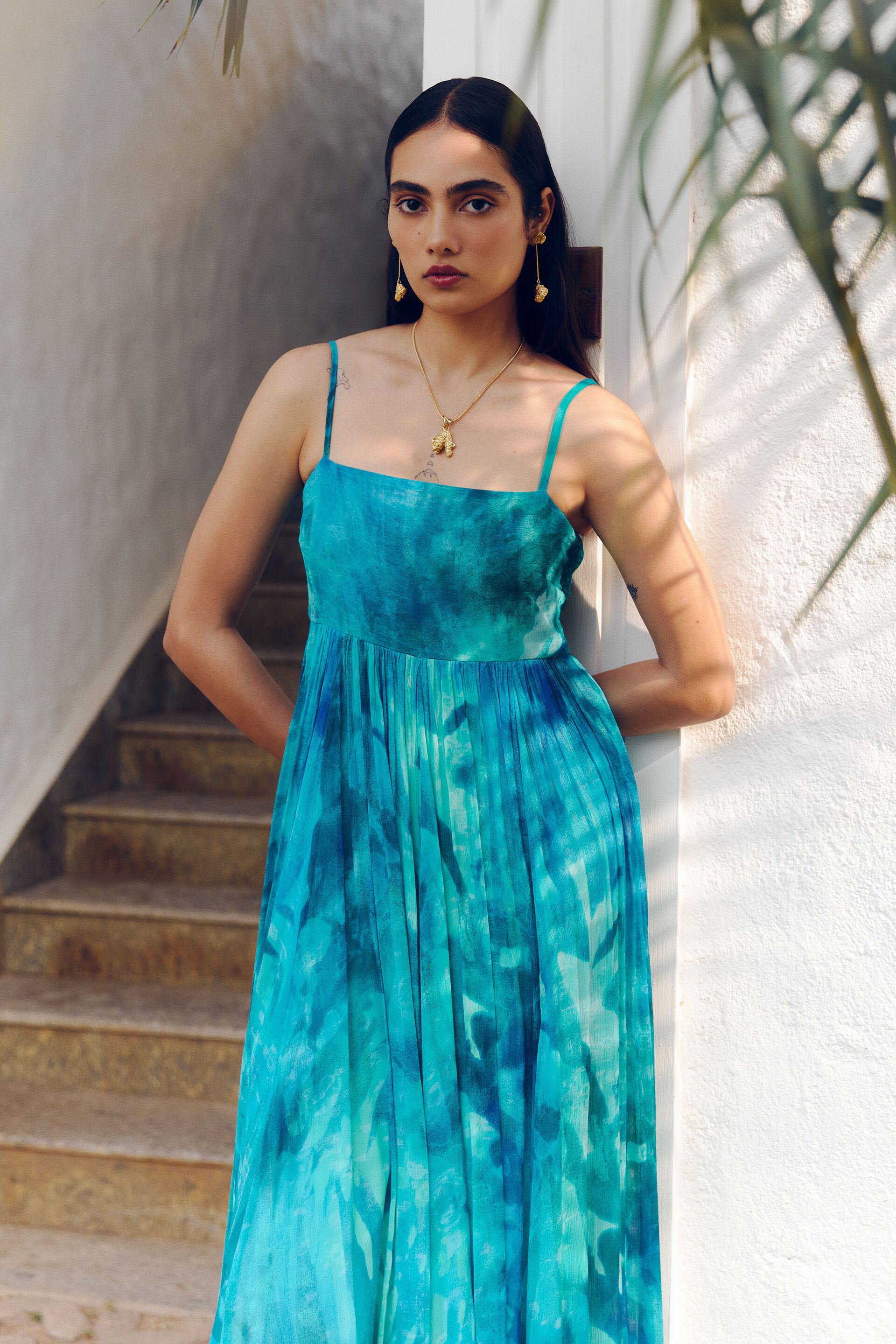 Azul Maxi Dress, Blue, image 5