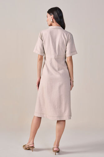 Urbanic Viscose Linen Blend Dress, Beige, image 7