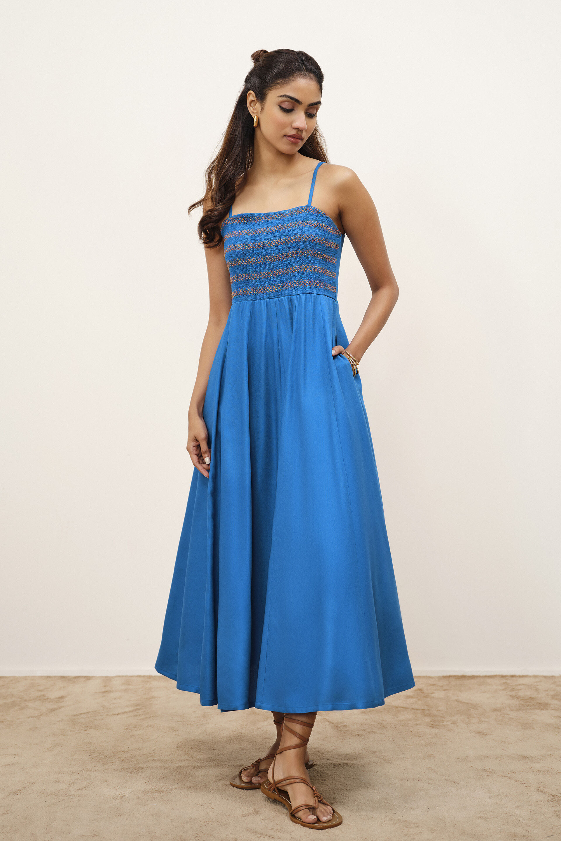 Cobalt Blue Midi Dress