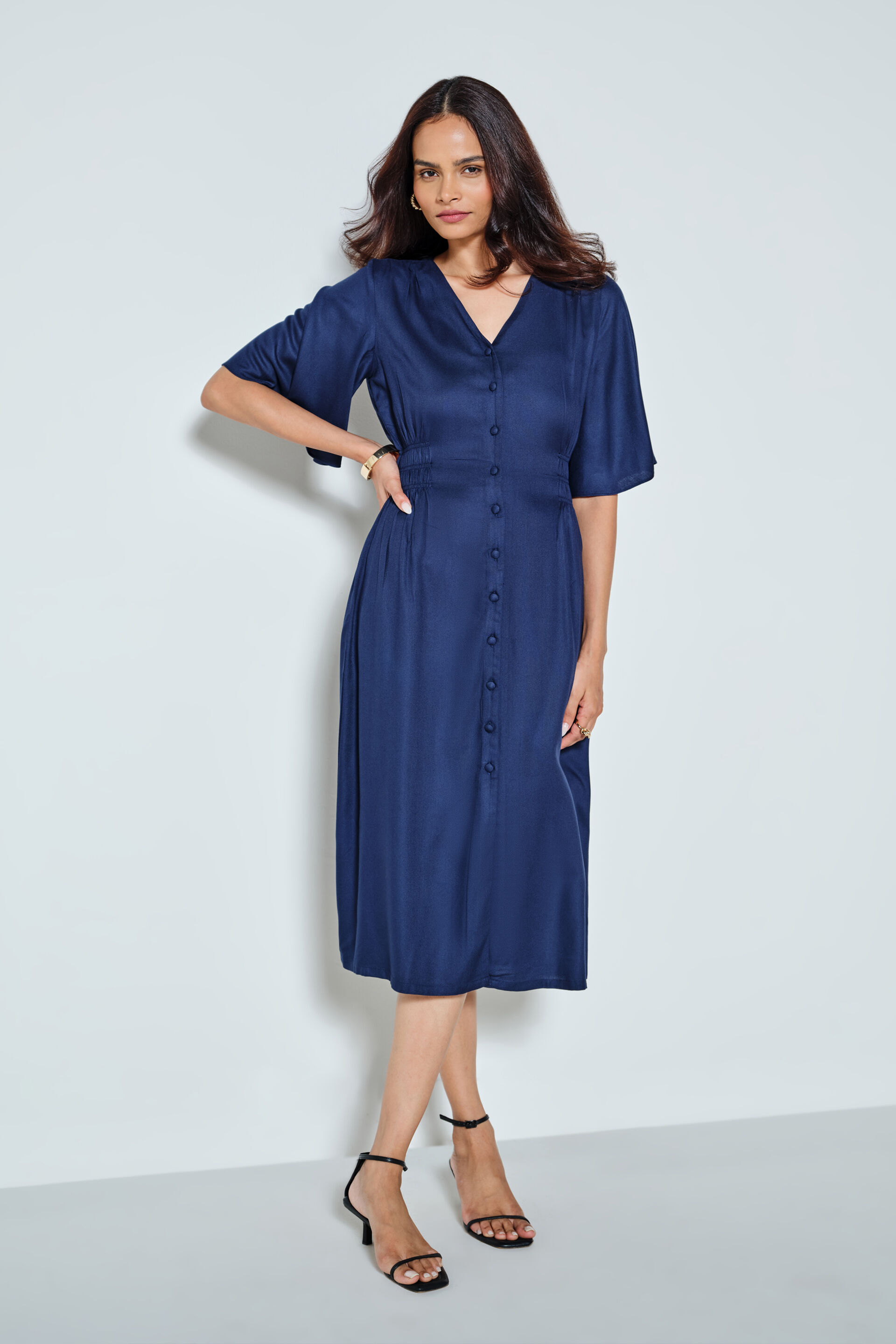 Nysa Sold Dress, Navy, image 1