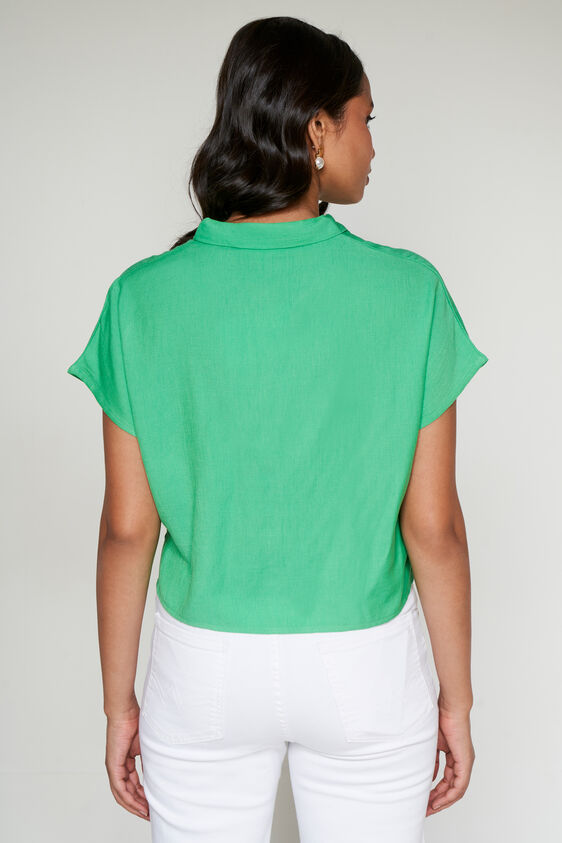 Green Solid Straight Top, Green, image 4