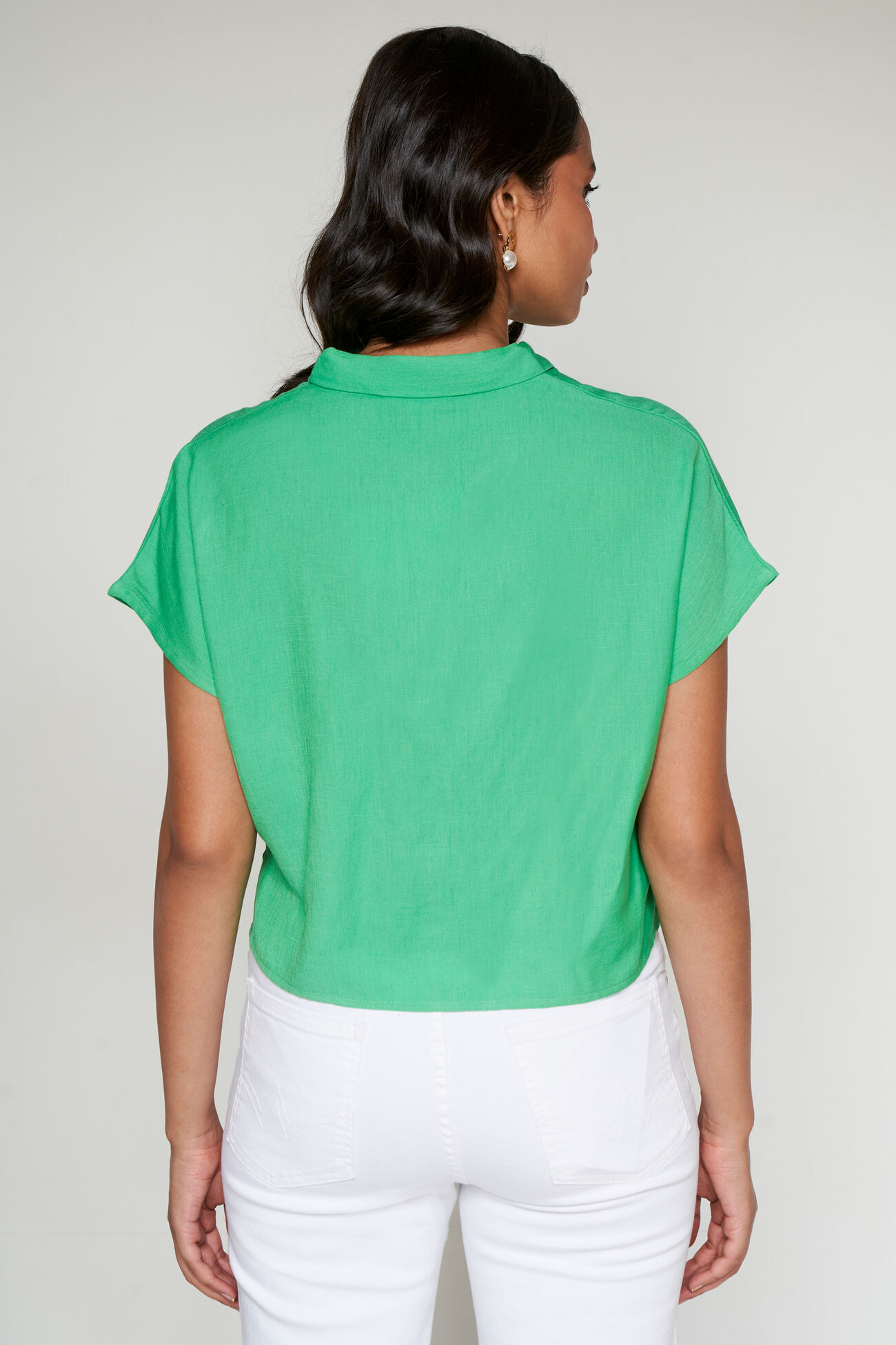 Green Crop Shirt, Green, image 4