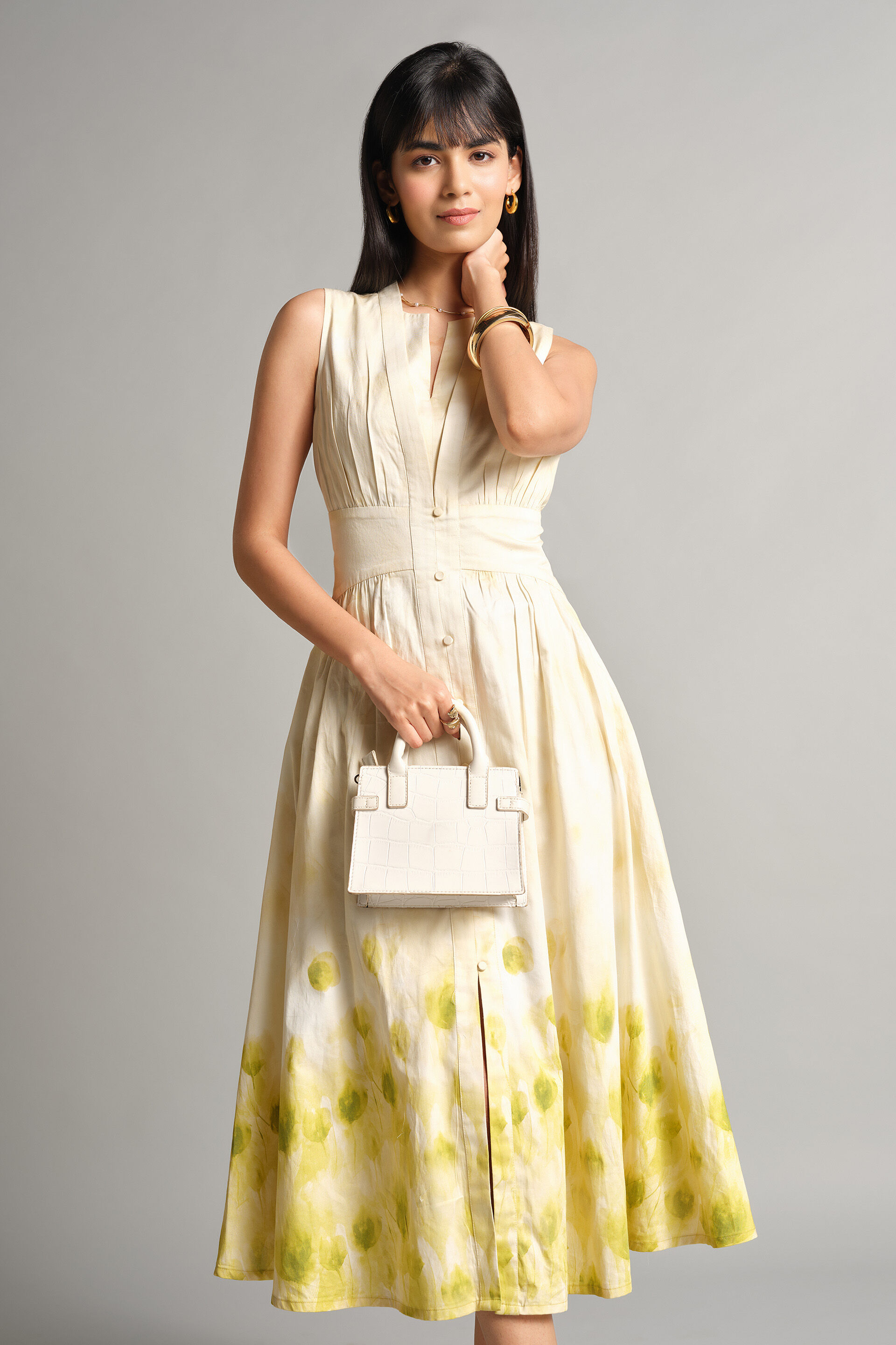 Mountain Flowers Dress, Yellow, image 2