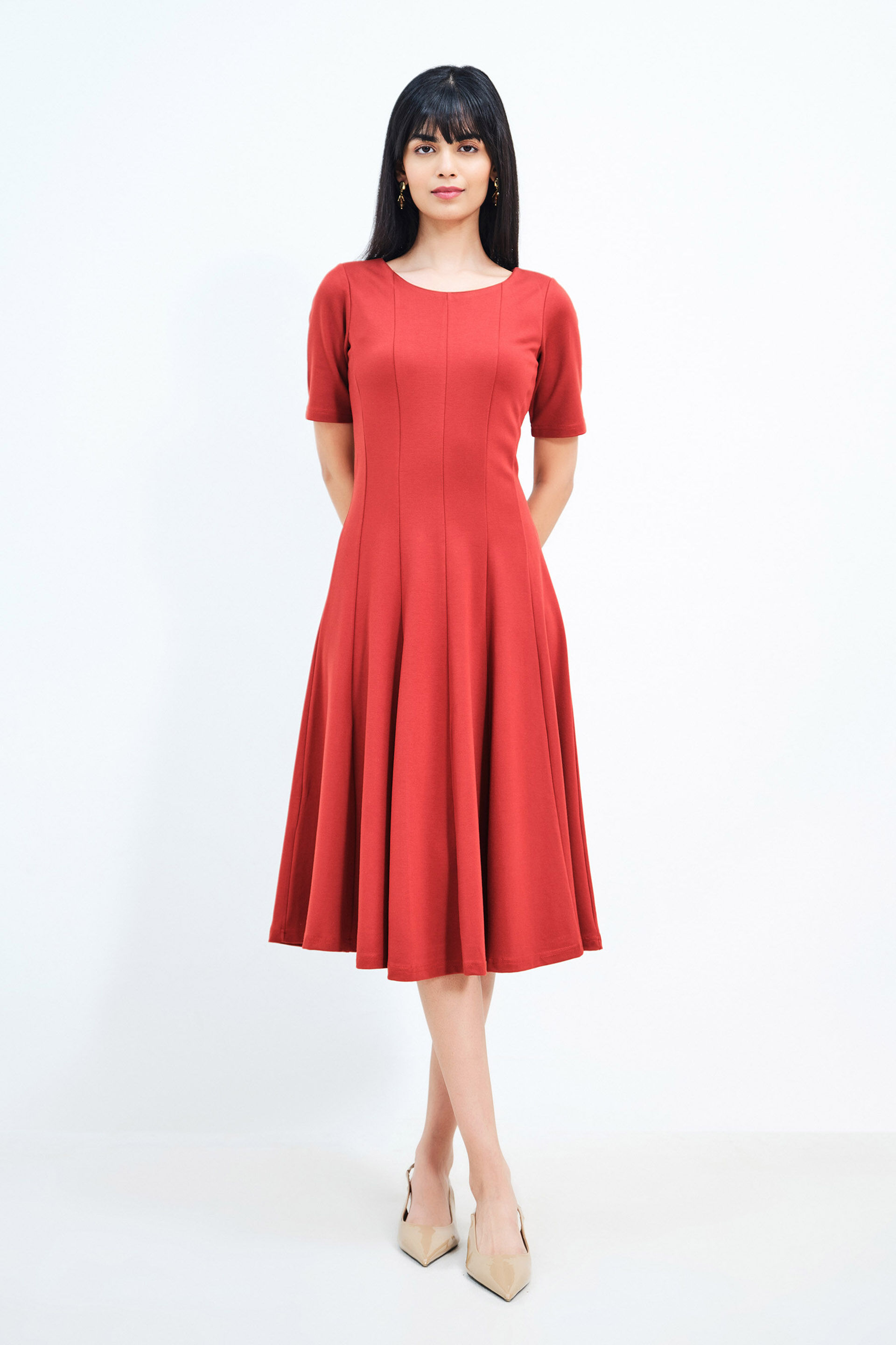 Rust Reverie Dress, Rust, image 2