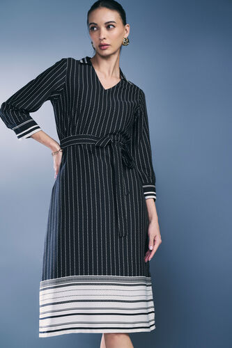 Stripe City Dress, Black, image 1
