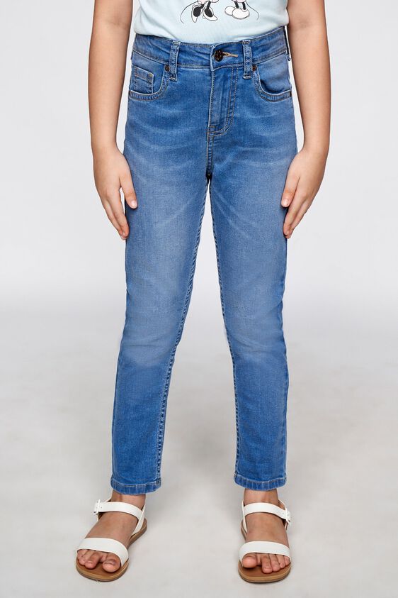3 - Medium Blue Graphic Straight Bottoms, image 3