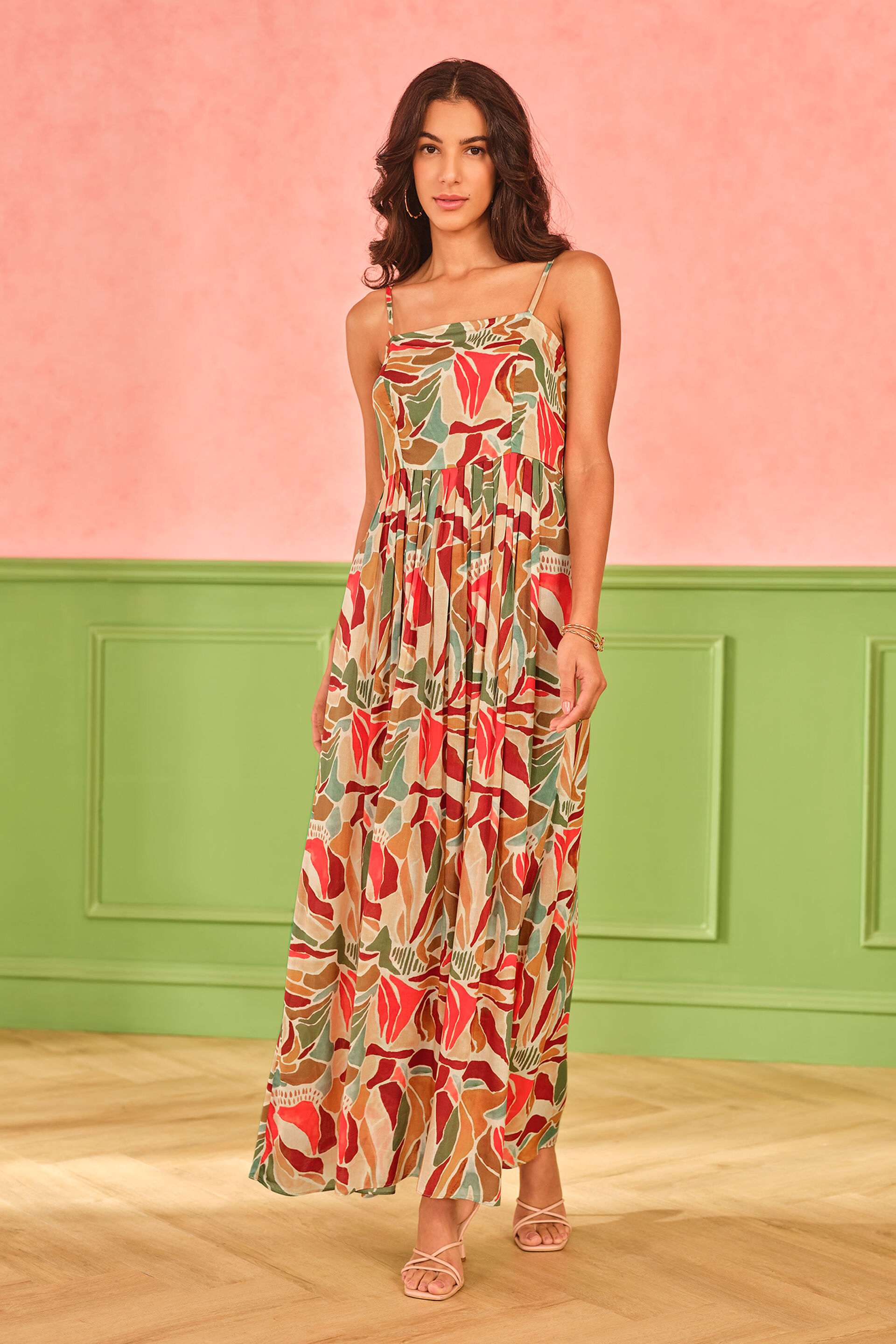 Flora Fling Modal Maxi Dress, Yellow, image 1
