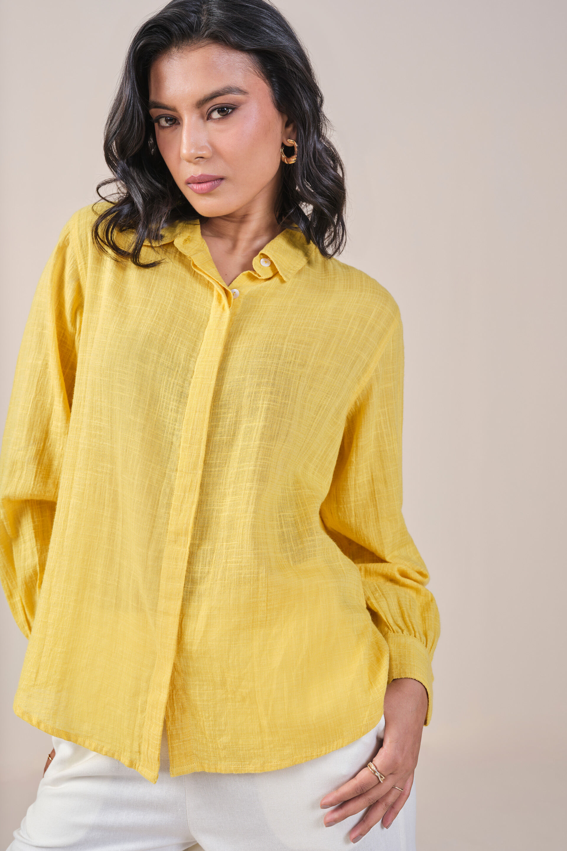 Magnolia Shirt, Yellow, image 4