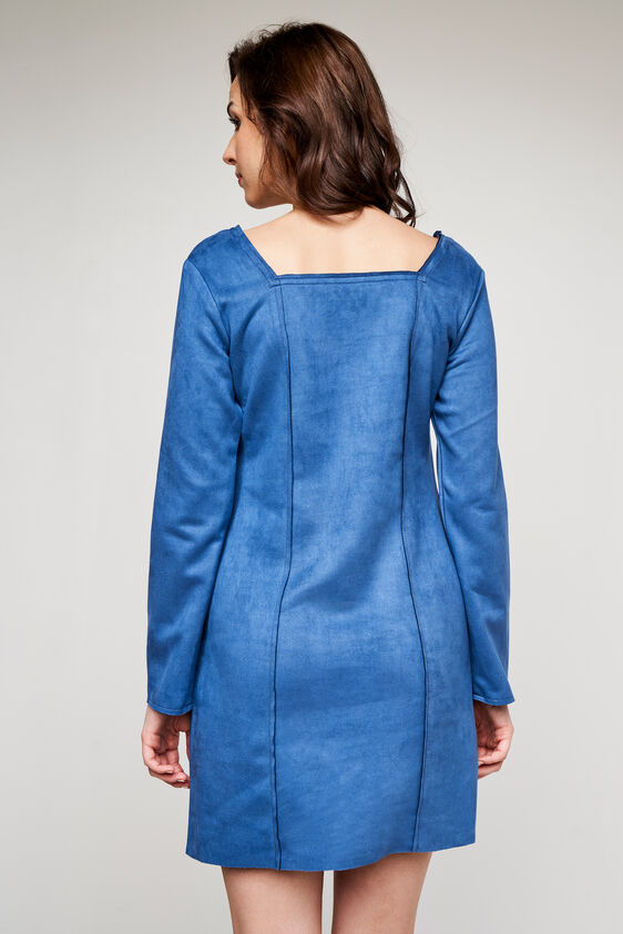 Teal Solid Straight Dress, Teal, image 4