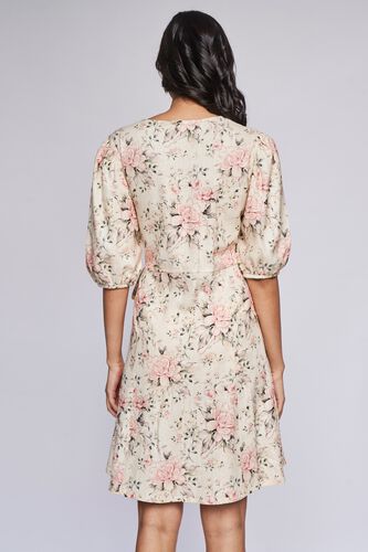 Multi Floral Flared Dress, , image 4