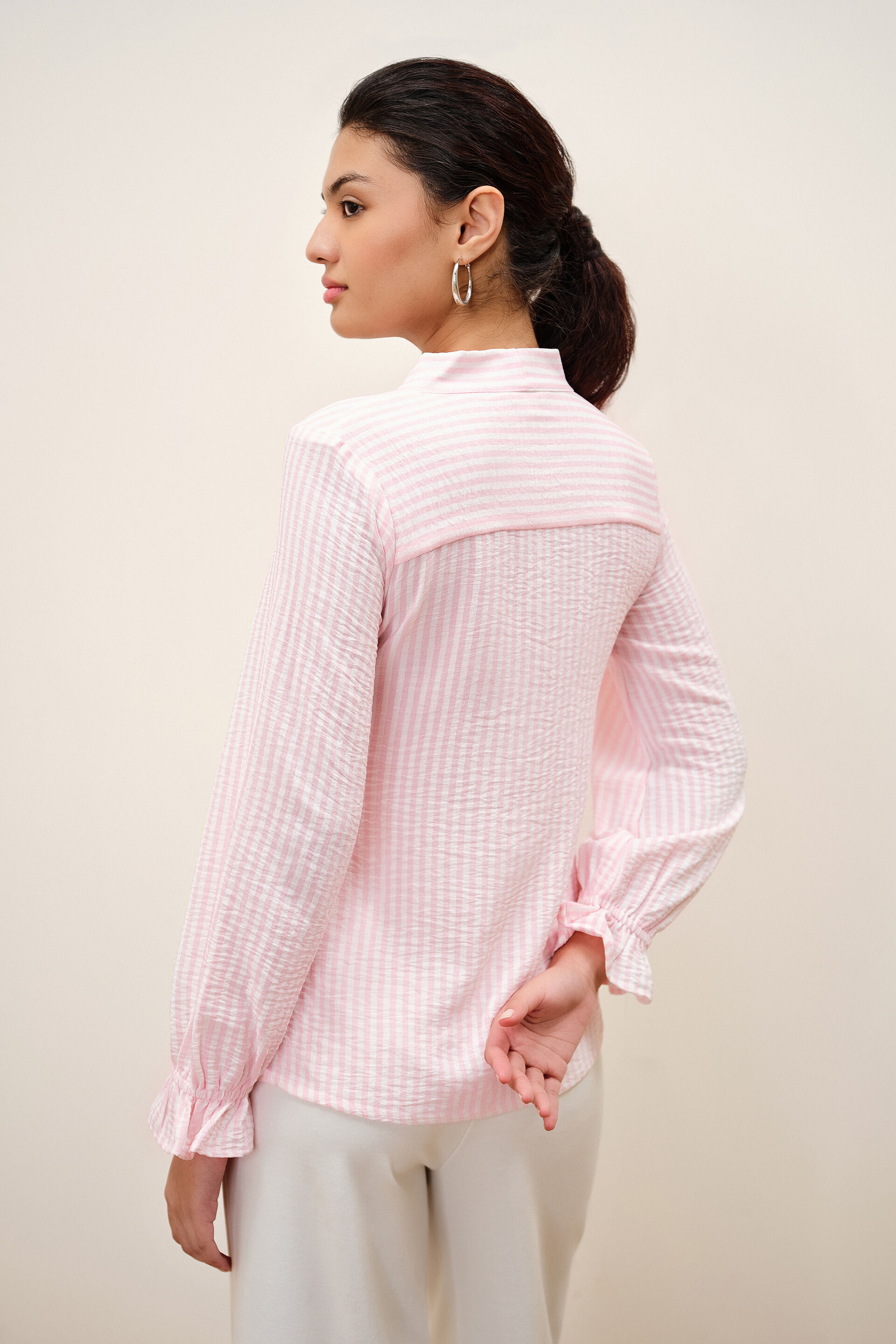 Faye Pink-Striped Top, Pink, image 5