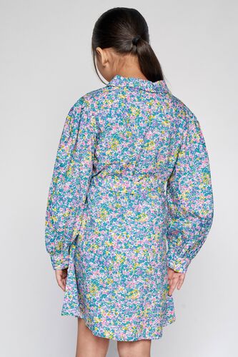 6 - Multi Color Floral Shirt Style Dress, image 6