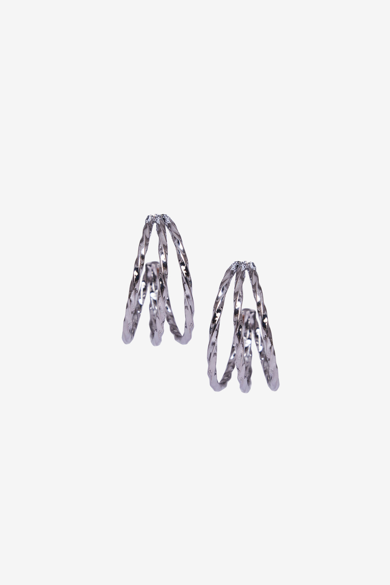 Silver Strings Hoop Earrings, , image 1