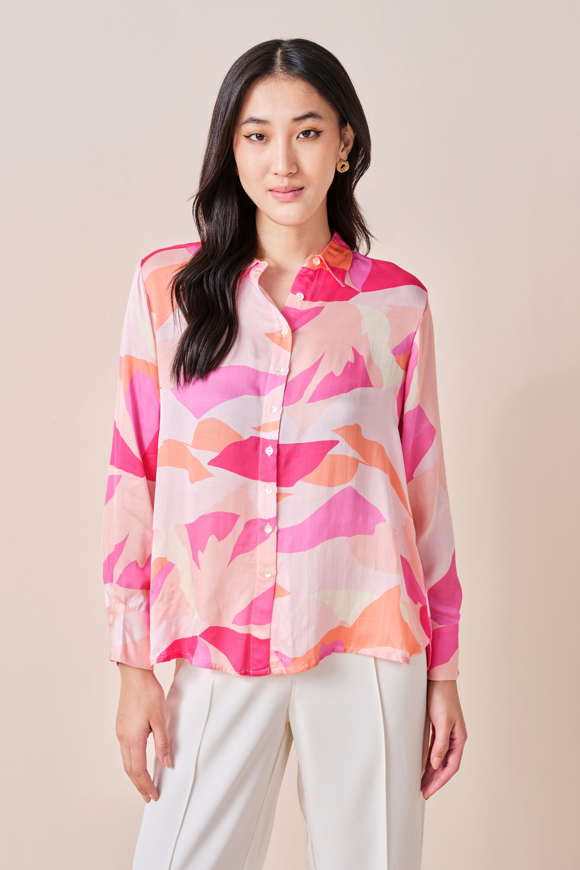 Terraza Viscose Shirt, Pink, image 1