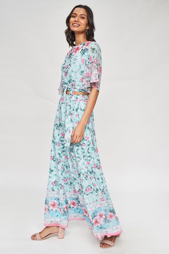 3 - Multi Color Floral Printed Cropped Top, image 3