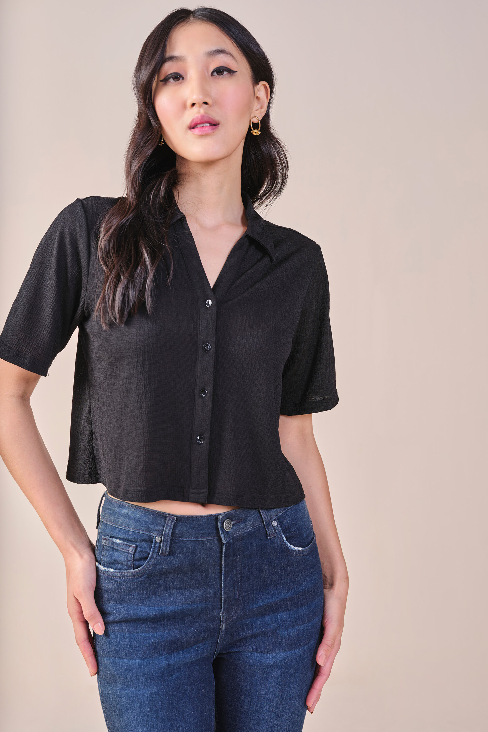 Midnight Solid Shirt, Black, image 3