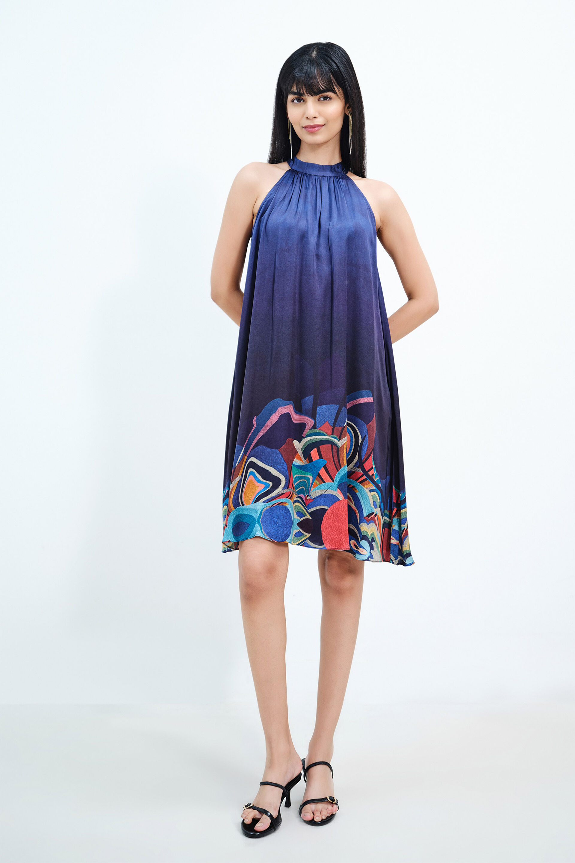 Navy Modal Dress, Navy, image 1