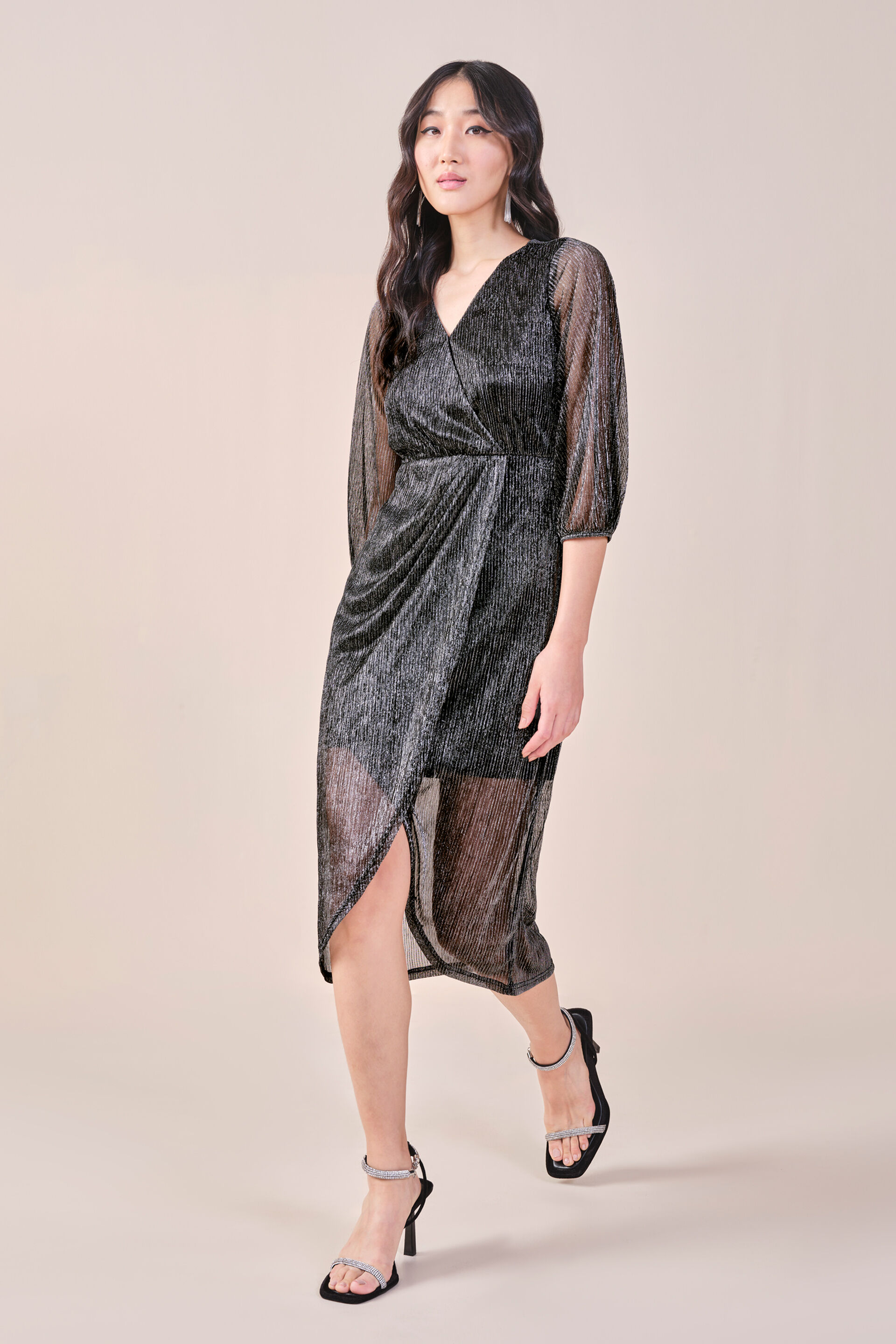 Shine On Dress, Black, image 3