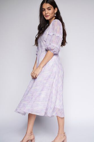 3 - Multi Color Stripes Flared Dress, image 3
