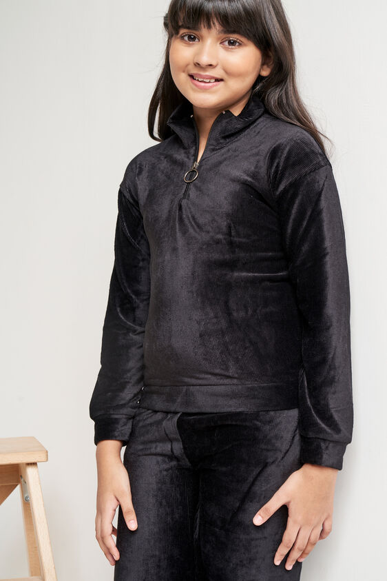 Black Solid Straight Set, Black, image 2