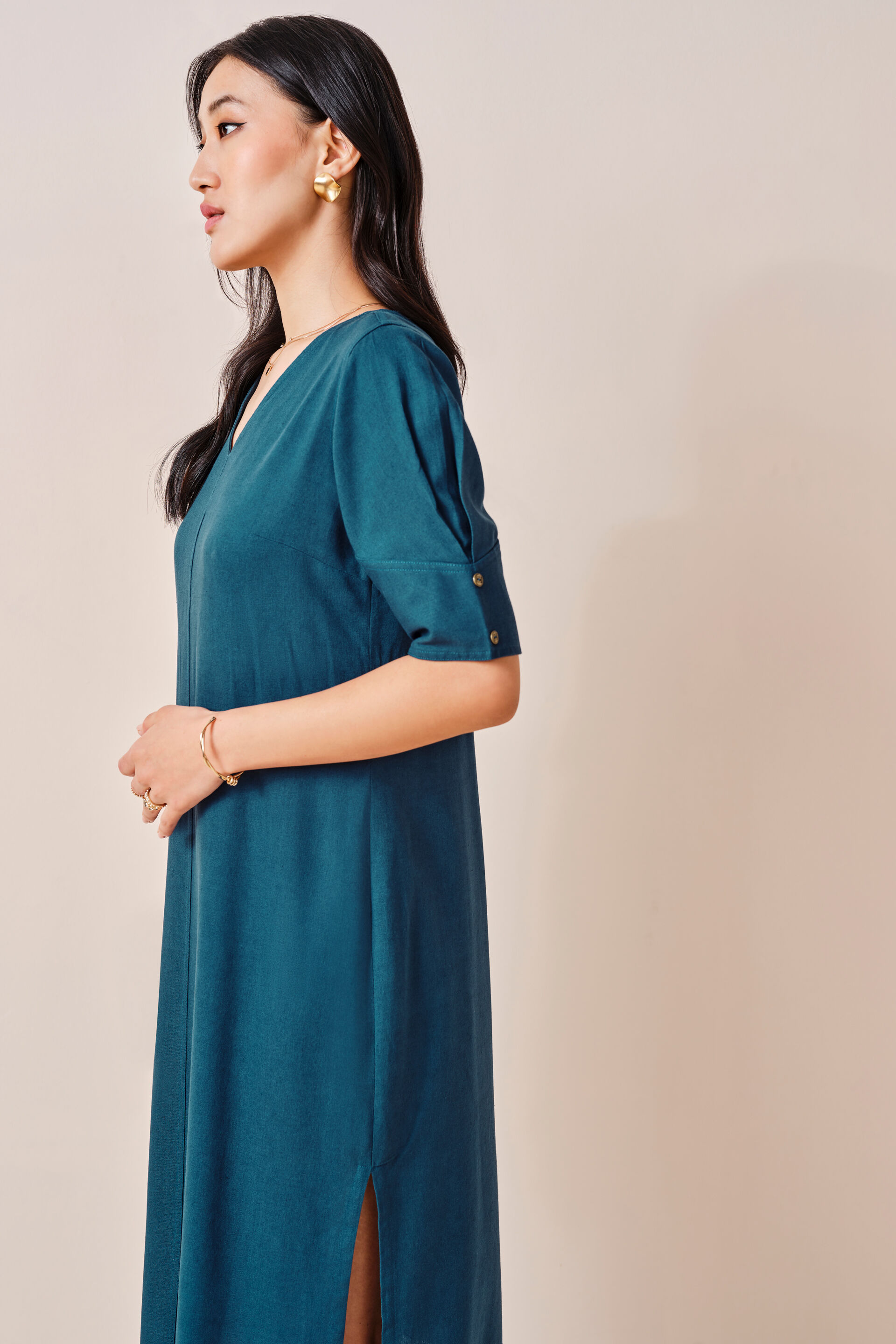 Zesty Teal Dress, Teal, image 6