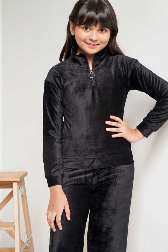 Black Solid Straight Set, Black, image 6