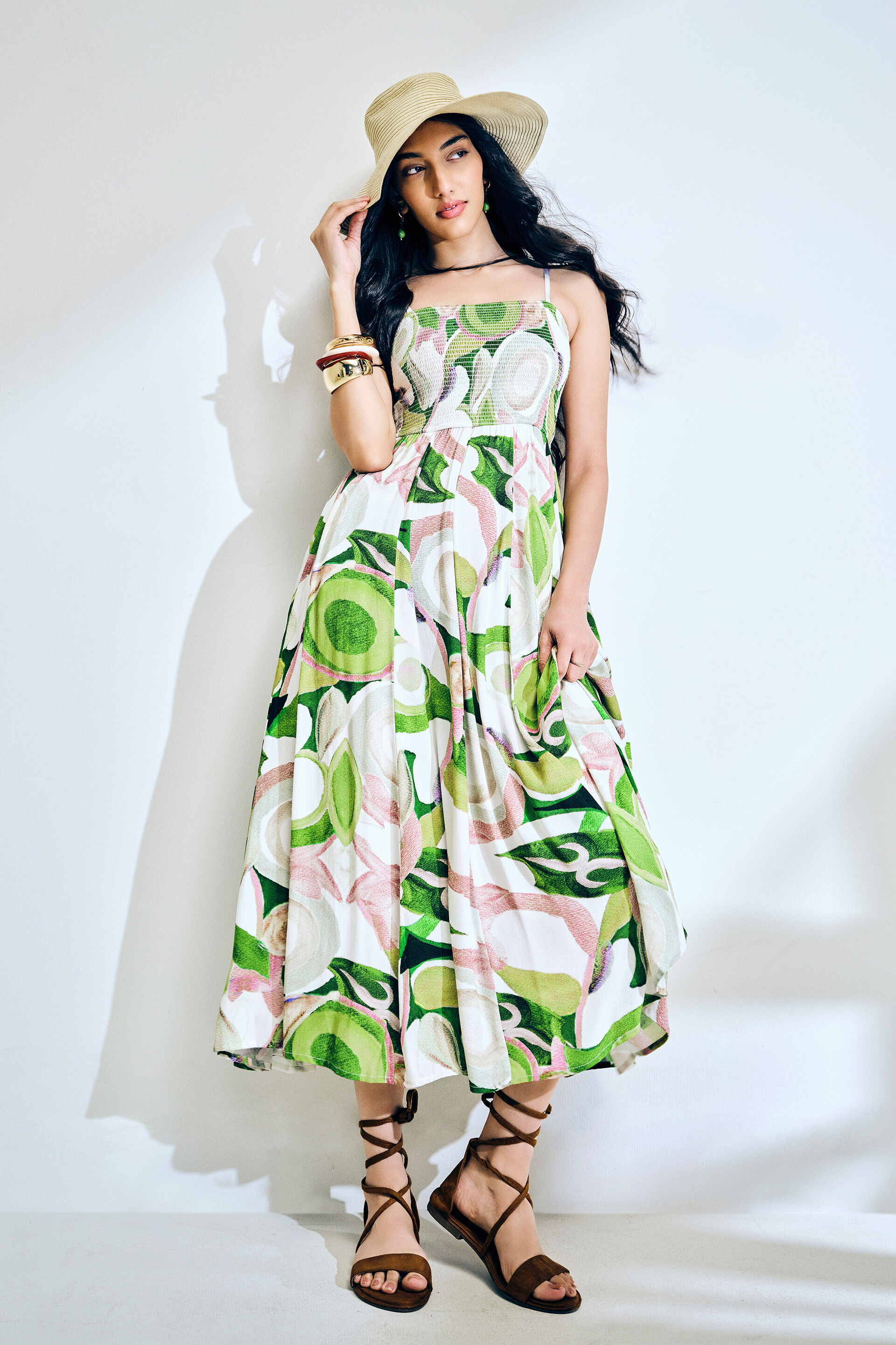 Hint Of Pink Dress, Green, image 2