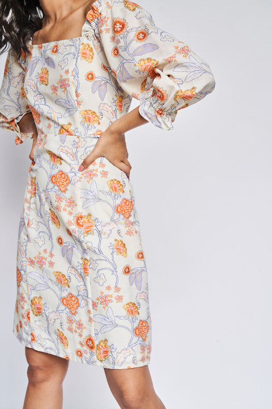 Multi Floral Straight Dress, , image 7