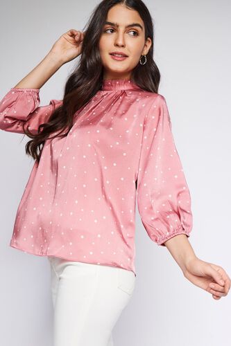 2 - Blush Polka Dots Flared Top, image 2