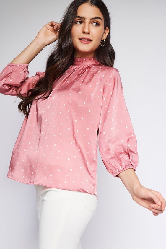 2 - Blush Polka Dots Flared Top, image 2