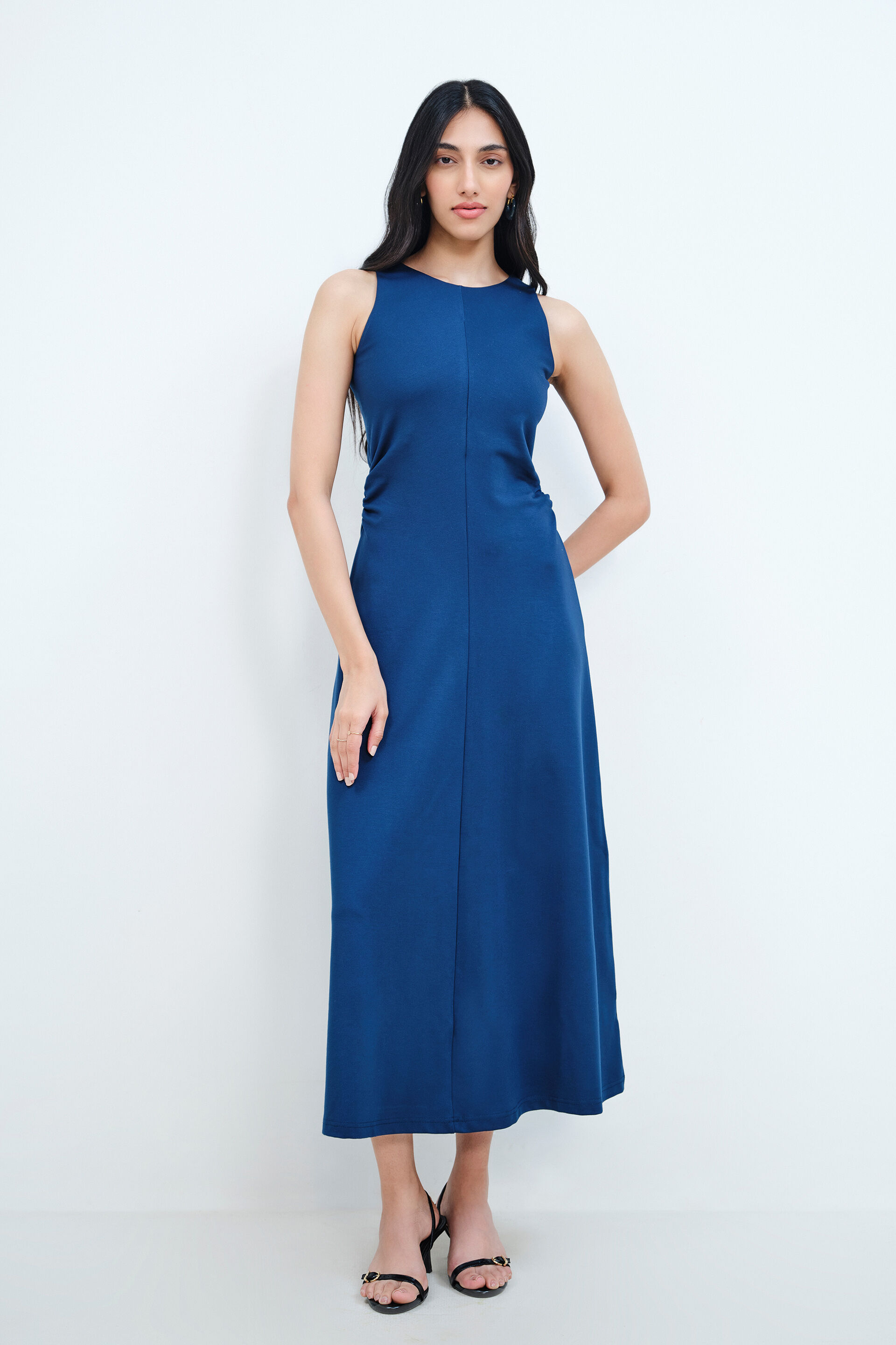 Tidal Teal Sleeveless Dress, Teal, image 1