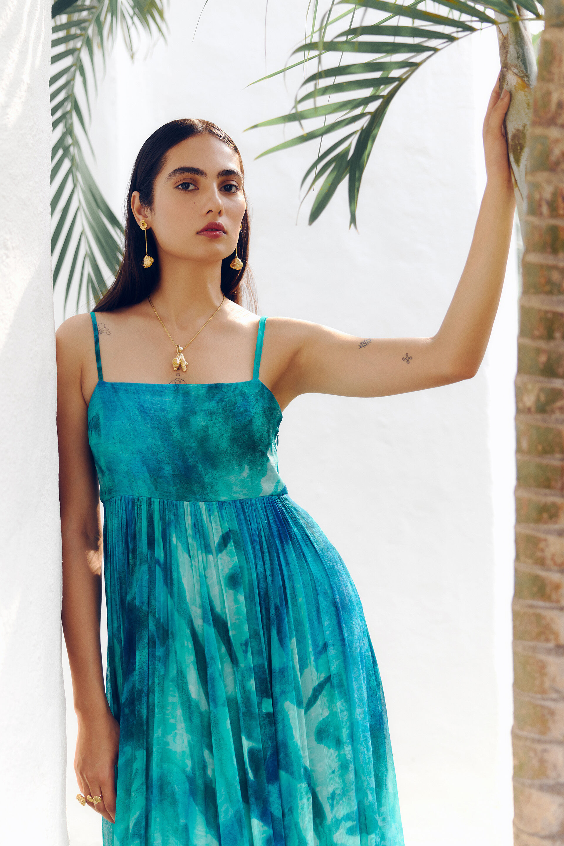 Azul Maxi Dress, Blue, image 3